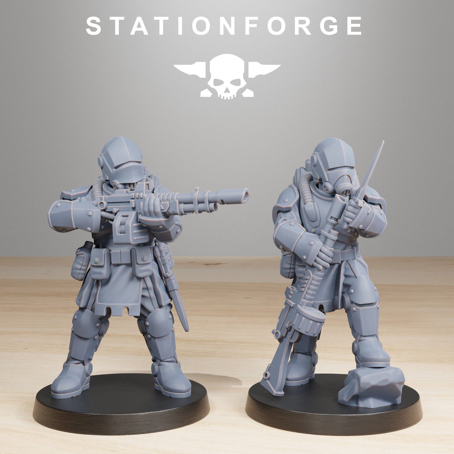 RoyalGuard Infantry 2 - Compatible with Warhammer 40K - by Station Forge - Tabletop RPG Miniature - Roleplaying 3D Printed Fantasy Mini