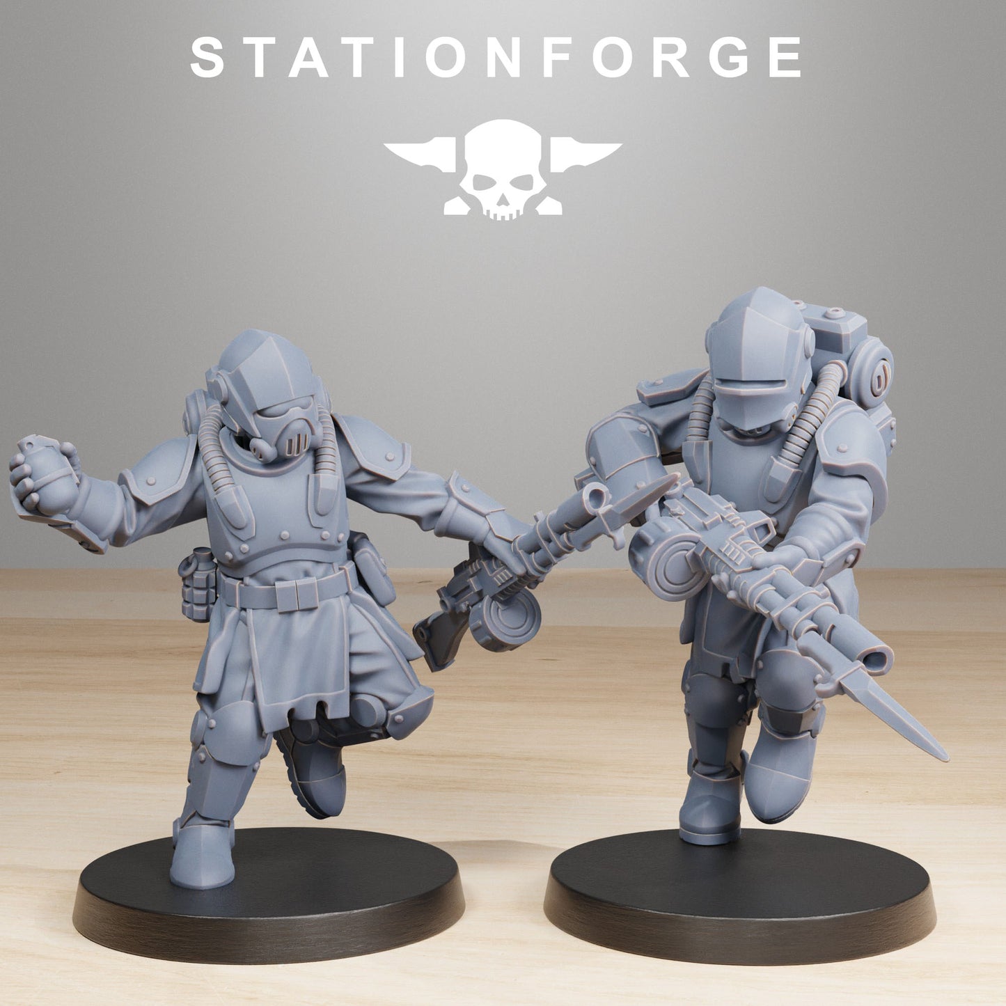 RoyalGuard Infantry 2 - Compatible with Warhammer 40K - by Station Forge - Tabletop RPG Miniature - Roleplaying 3D Printed Fantasy Mini