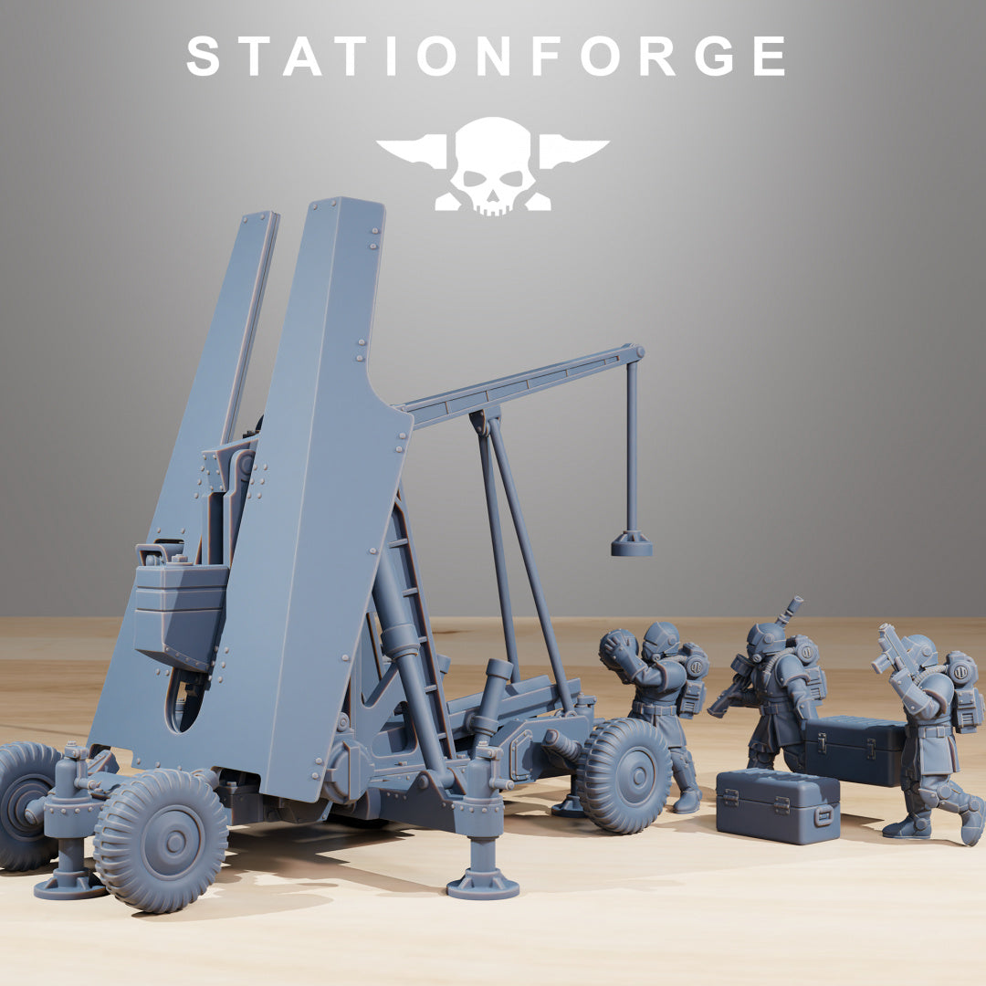 RoyalGuard Support Systems - Compatible with Warhammer 40K - by Station Forge - Tabletop RPG Miniature - Roleplaying 3D Printed Fantasy Mini