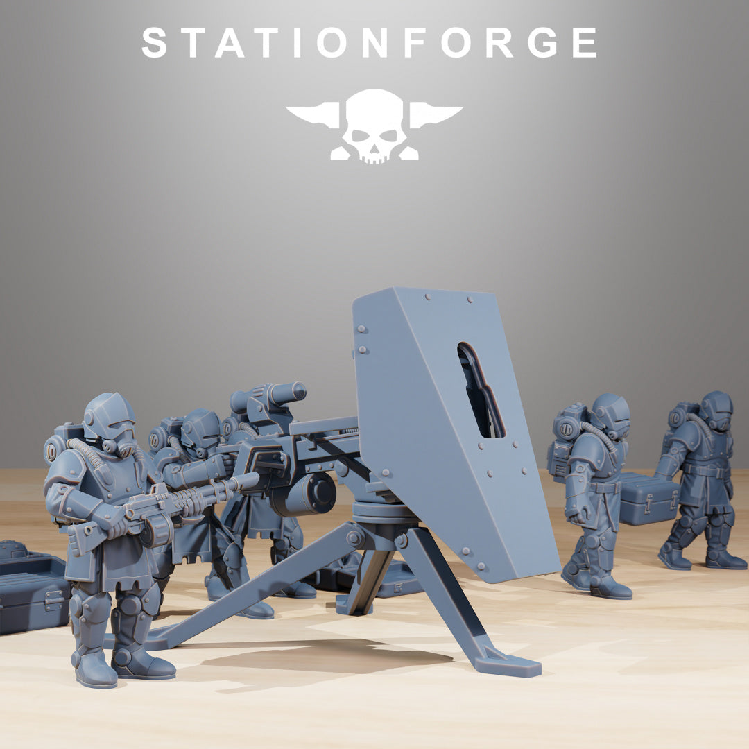 RoyalGuard Support Systems - Compatible with Warhammer 40K - by Station Forge - Tabletop RPG Miniature - Roleplaying 3D Printed Fantasy Mini