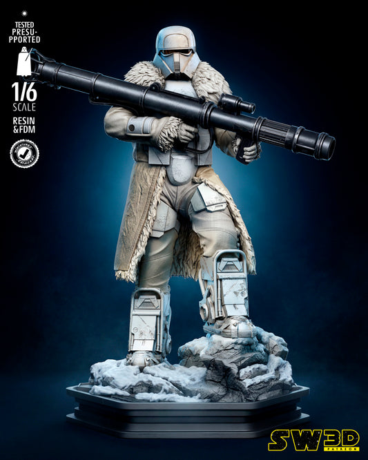 Range Trooper Heavy Cannon Sculpture (75mm to 500mm) Gear of War - Unassembled/Unpainted/3D Print