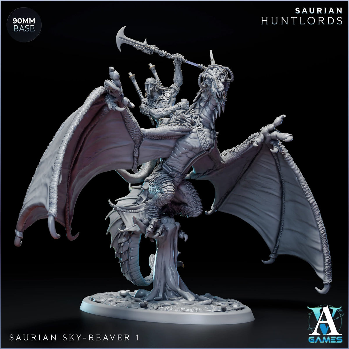 Saurian Sky-Reaver - Saurian Huntlords - TTRPG - Wargaming - Grimdark