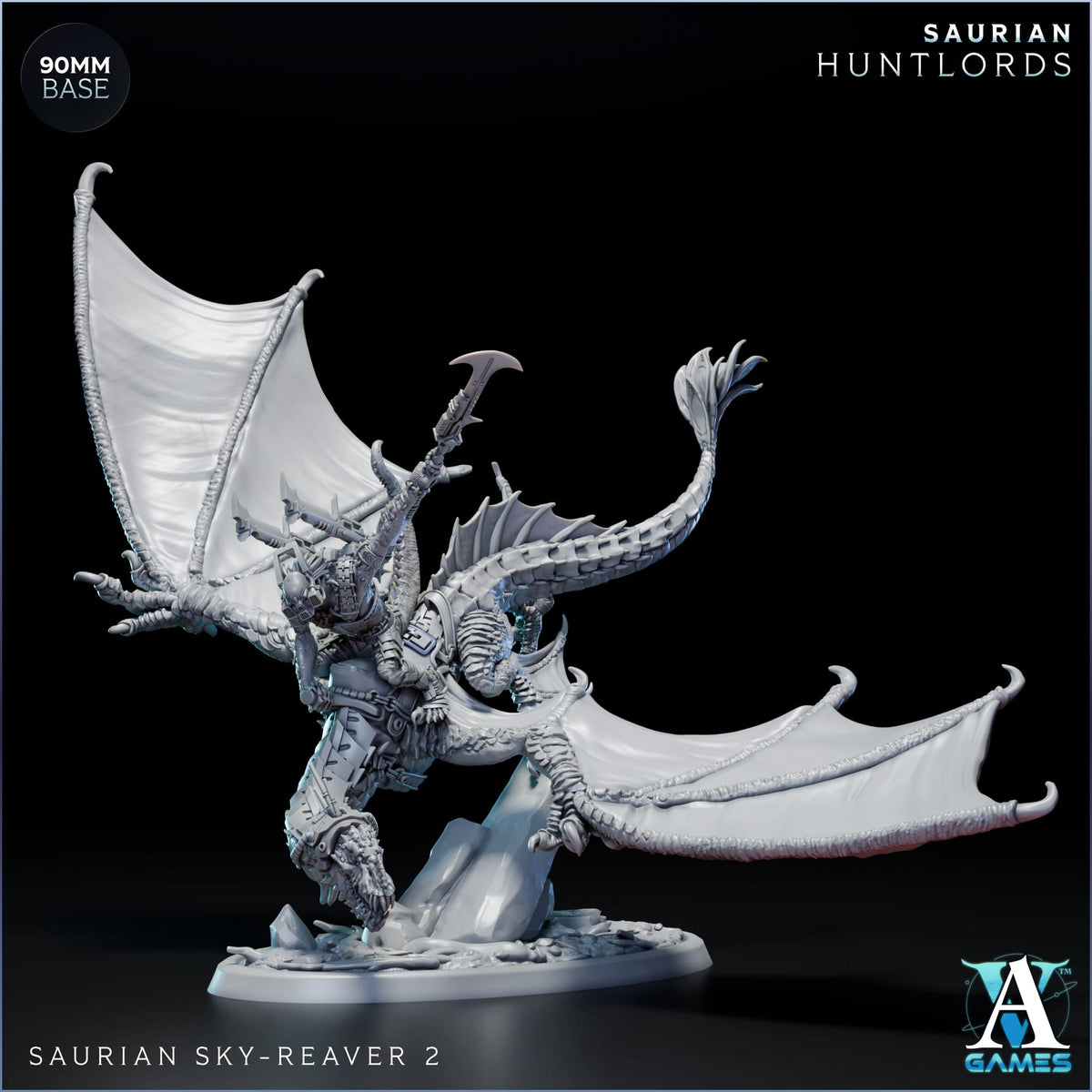Saurian Sky-Reaver - Saurian Huntlords - TTRPG - Wargaming - Grimdark