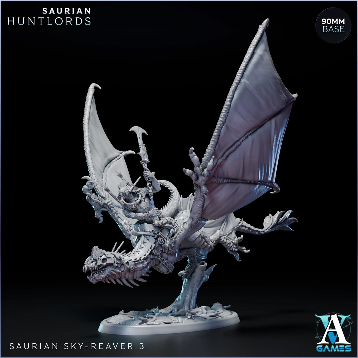 Saurian Sky-Reaver - Saurian Huntlords - TTRPG - Wargaming - Grimdark