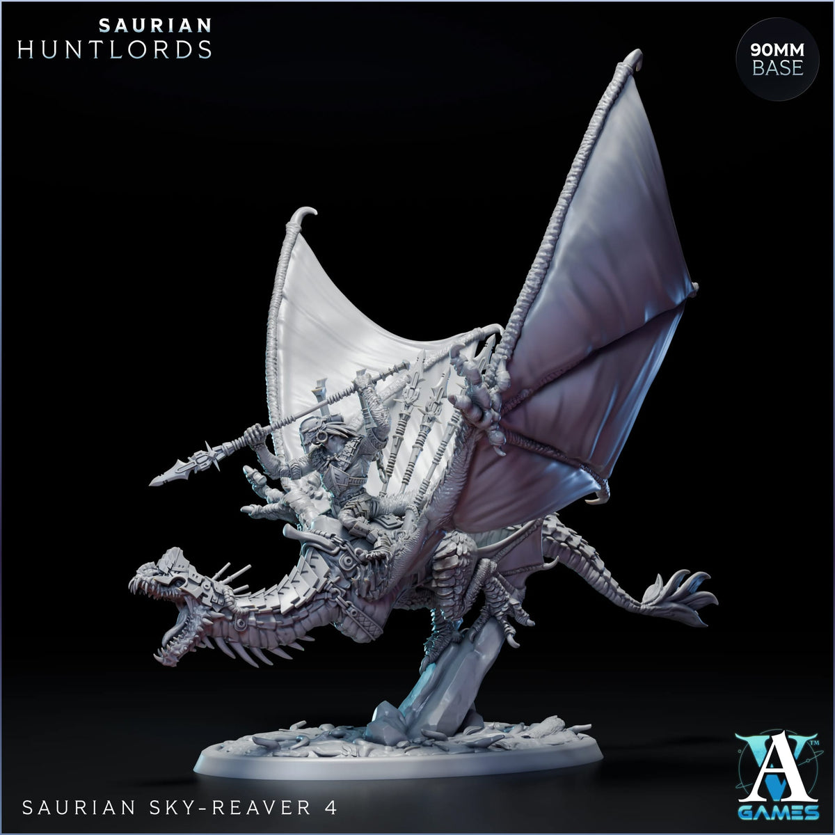 Saurian Sky-Reaver - Saurian Huntlords - TTRPG - Wargaming - Grimdark