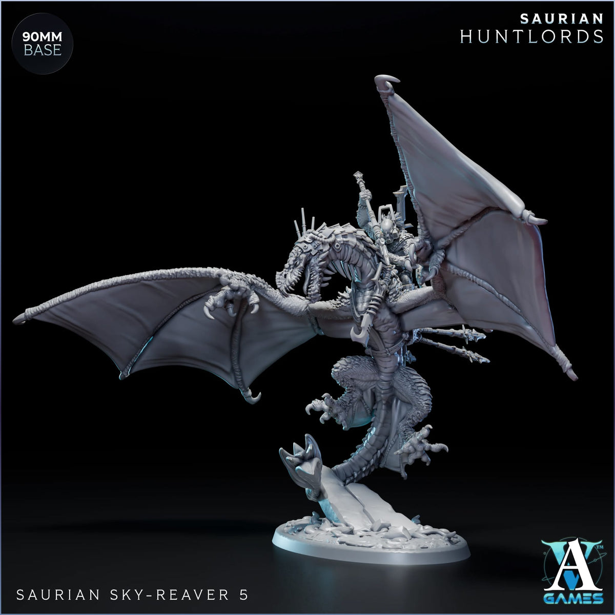 Saurian Sky-Reaver - Saurian Huntlords - TTRPG - Wargaming - Grimdark