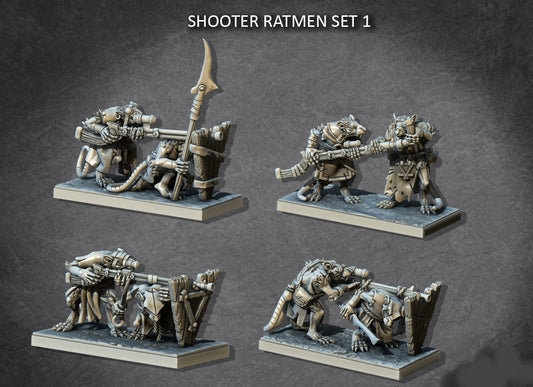 Shooter Ratmen Set 1 - Mordheim - Dungeons and Dragons - by Vinci Miniatures - Tabletop RPG Miniature - Roleplaying 3D Printed Fantasy Mini