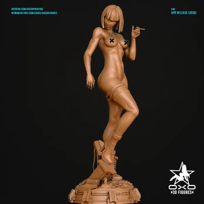 Kiwi NSFW Sculpture (75mm to 500mm) - Unassembled/Unpainted/3D Print