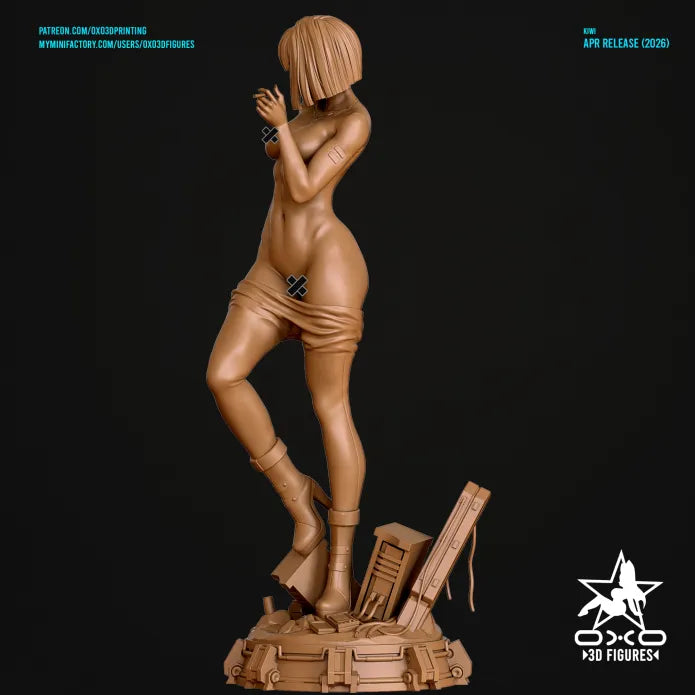 Kiwi NSFW Sculpture (75mm to 500mm) - Unassembled/Unpainted/3D Print