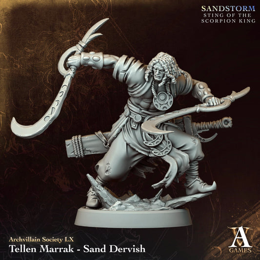 Tellen Marrak - Sand Dervish - Sandstorm - Sting of the Scorpion King  -TTRPG - Wargaming - Dungeons and Dragons