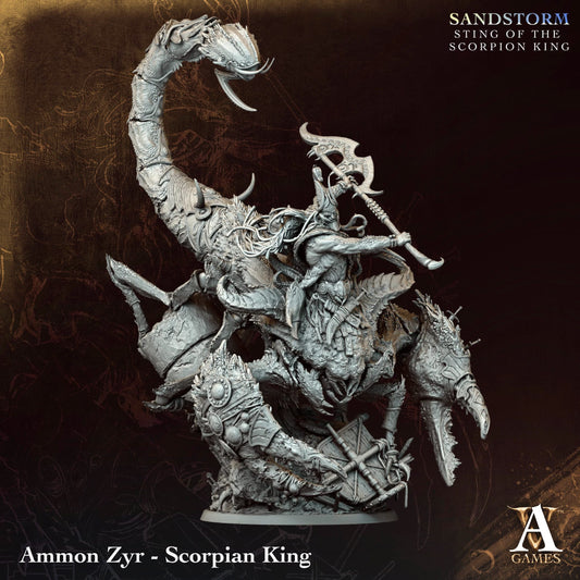Ammon Zyr - Scorpian King - Sandstorm - Sting of the Scorpion King - TTRPG - Wargaming - Dungeons and Dragons