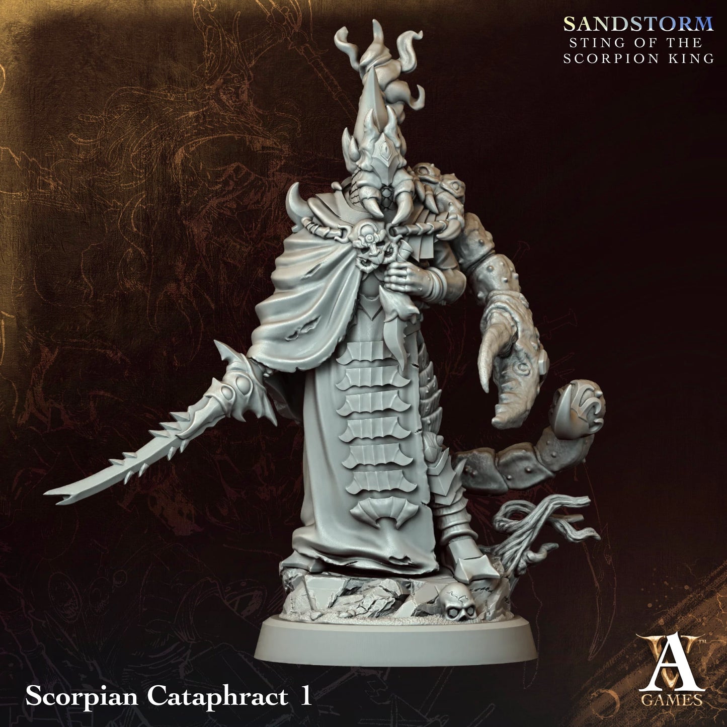 Scorpian Cataphract (x4)- Sandstorm - Sting of the Scorpion King - TTRPG - Wargaming - Dungeons and Dragons