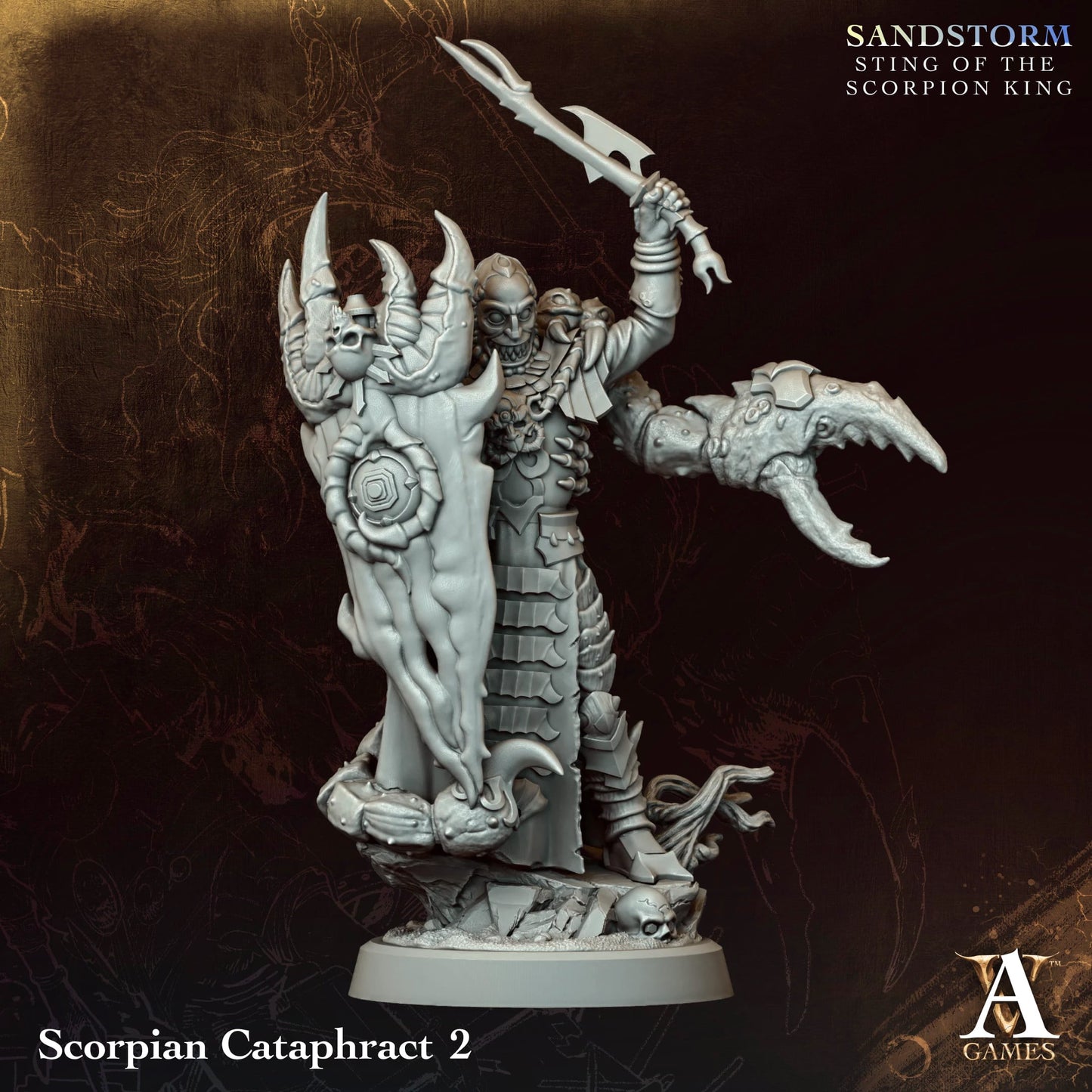 Scorpian Cataphract (x4)- Sandstorm - Sting of the Scorpion King - TTRPG - Wargaming - Dungeons and Dragons