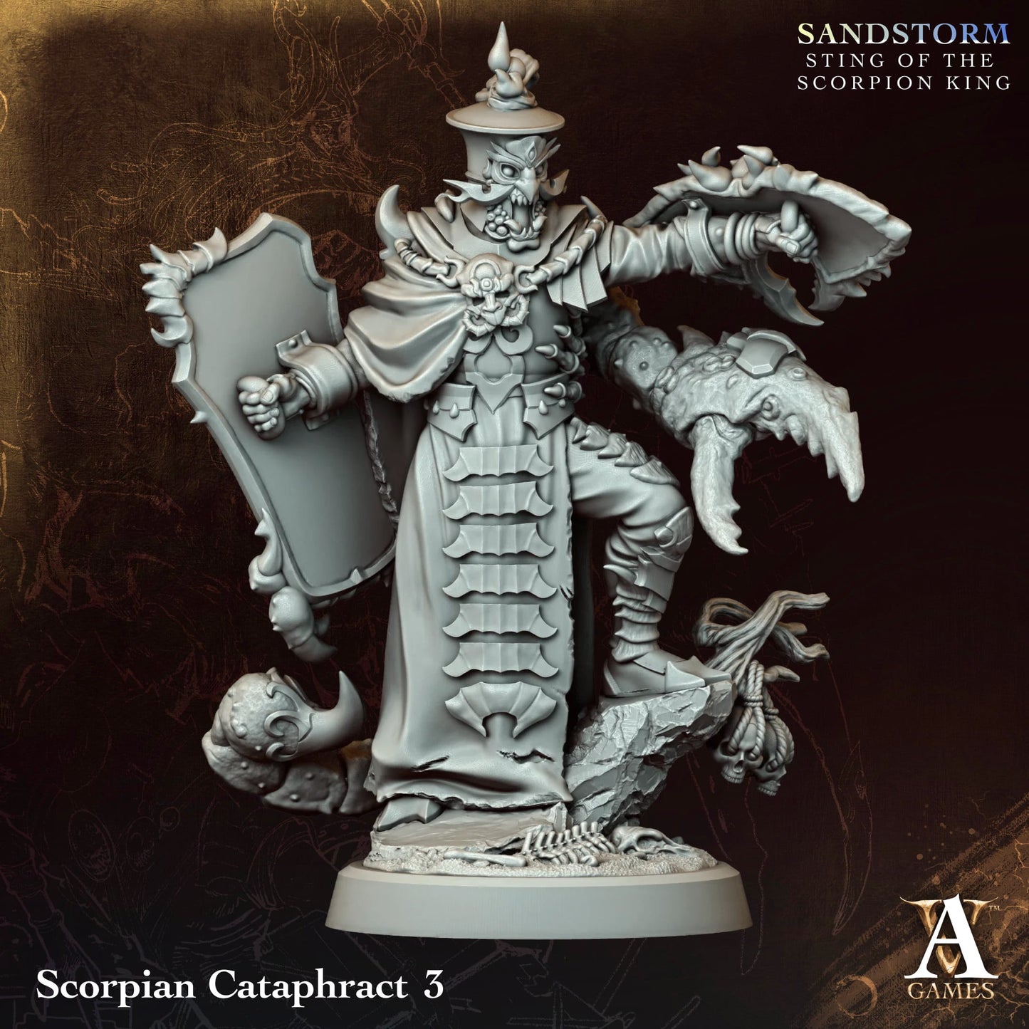 Scorpian Cataphract (x4)- Sandstorm - Sting of the Scorpion King - TTRPG - Wargaming - Dungeons and Dragons