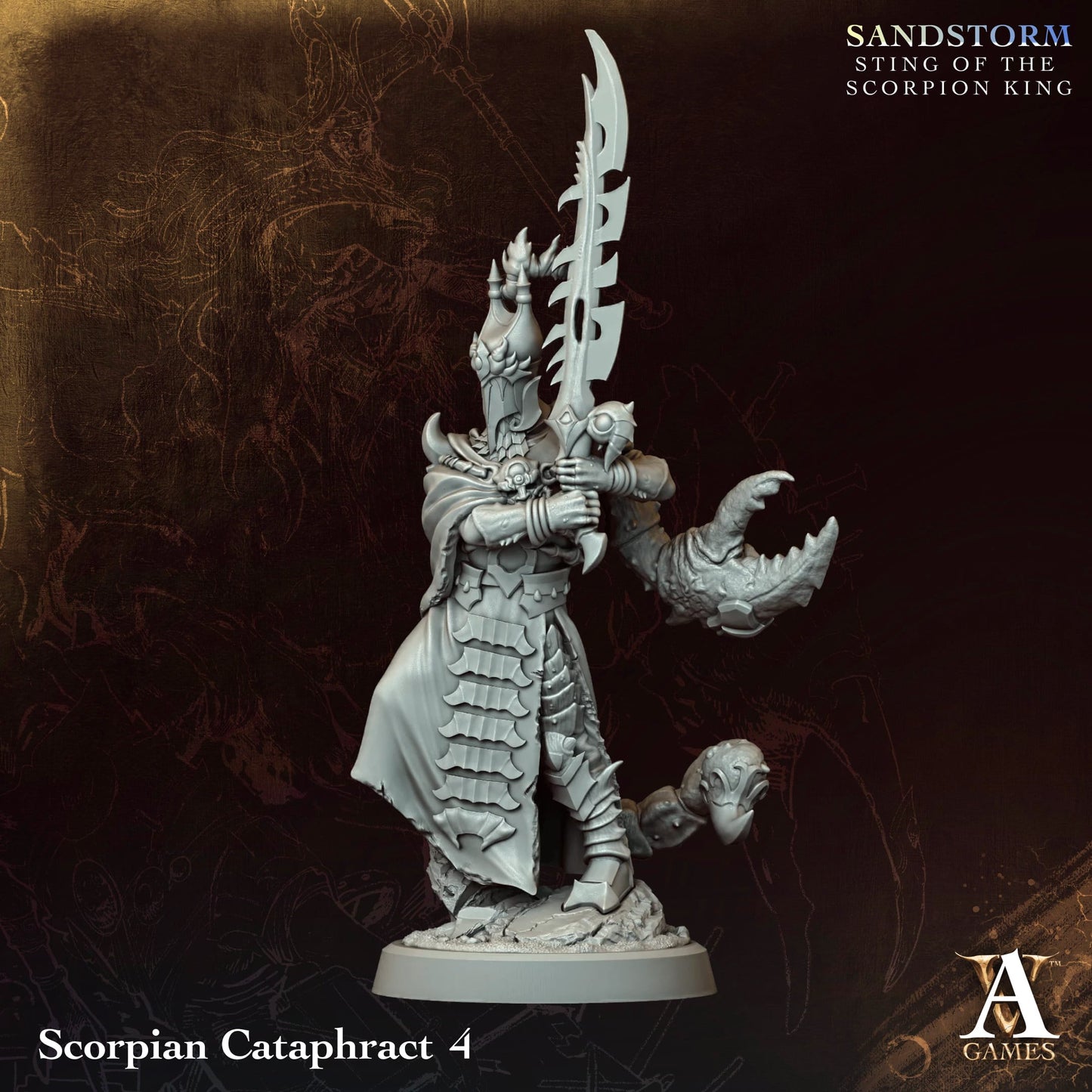 Scorpian Cataphract (x4)- Sandstorm - Sting of the Scorpion King - TTRPG - Wargaming - Dungeons and Dragons