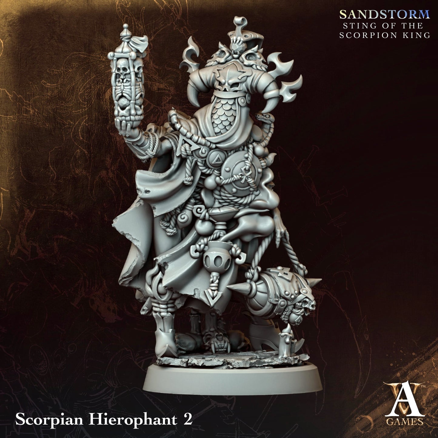 Scorpian Hierophant (x4) - Sandstorm - Sting of the Scorpion King - TTRPG - Wargaming - Dungeons and Dragons