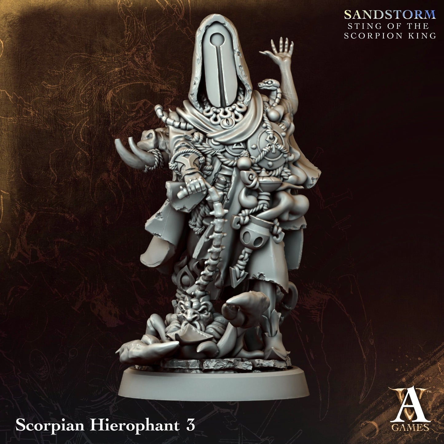Scorpian Hierophant (x4) - Sandstorm - Sting of the Scorpion King - TTRPG - Wargaming - Dungeons and Dragons