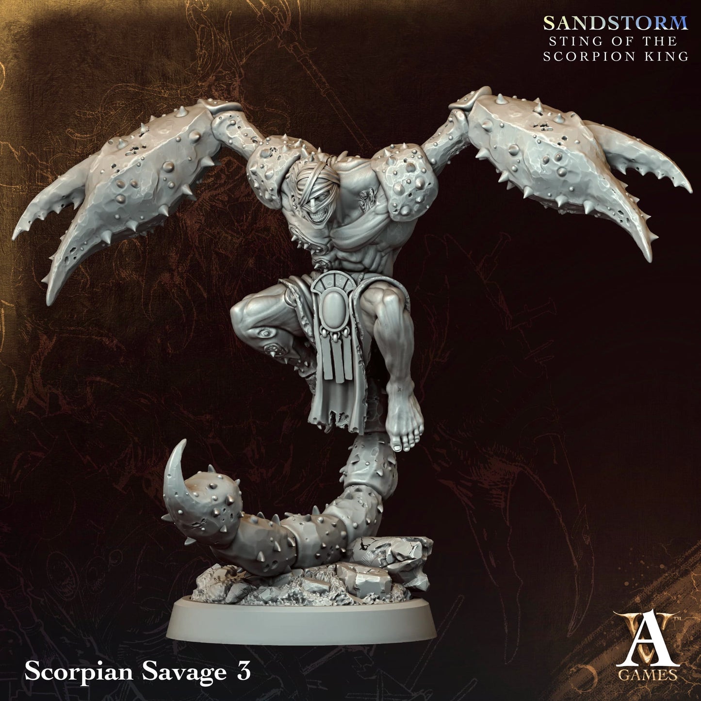 Scorpian Savage (x4) - Sandstorm - Sting of the Scorpion King - TTRPG - Wargaming - Dungeons and Dragons
