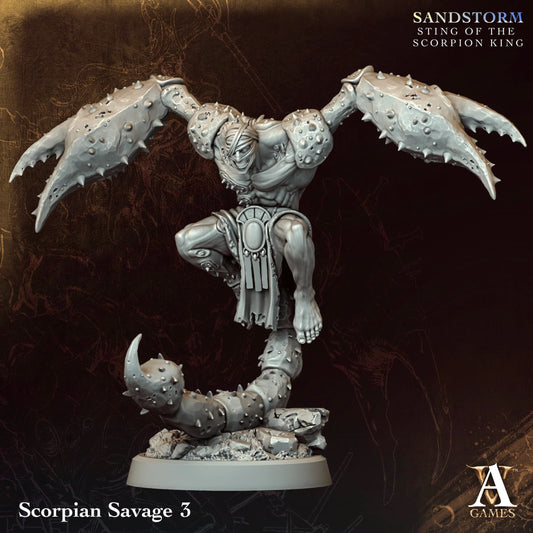 Scorpian Savage (x4) - Sandstorm - Sting of the Scorpion King - TTRPG - Wargaming - Dungeons and Dragons
