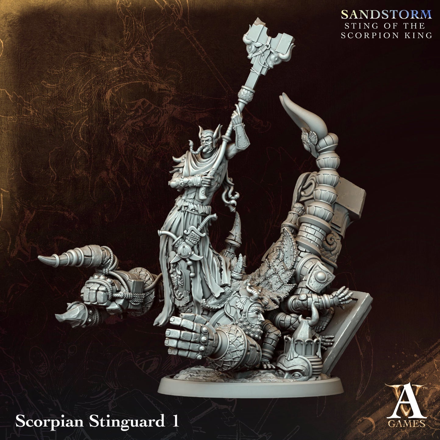 Scorpian Stinguard (x4) - Sandstorm - Sting of the Scorpion King - TTRPG - Wargaming - Dungeons and Dragons
