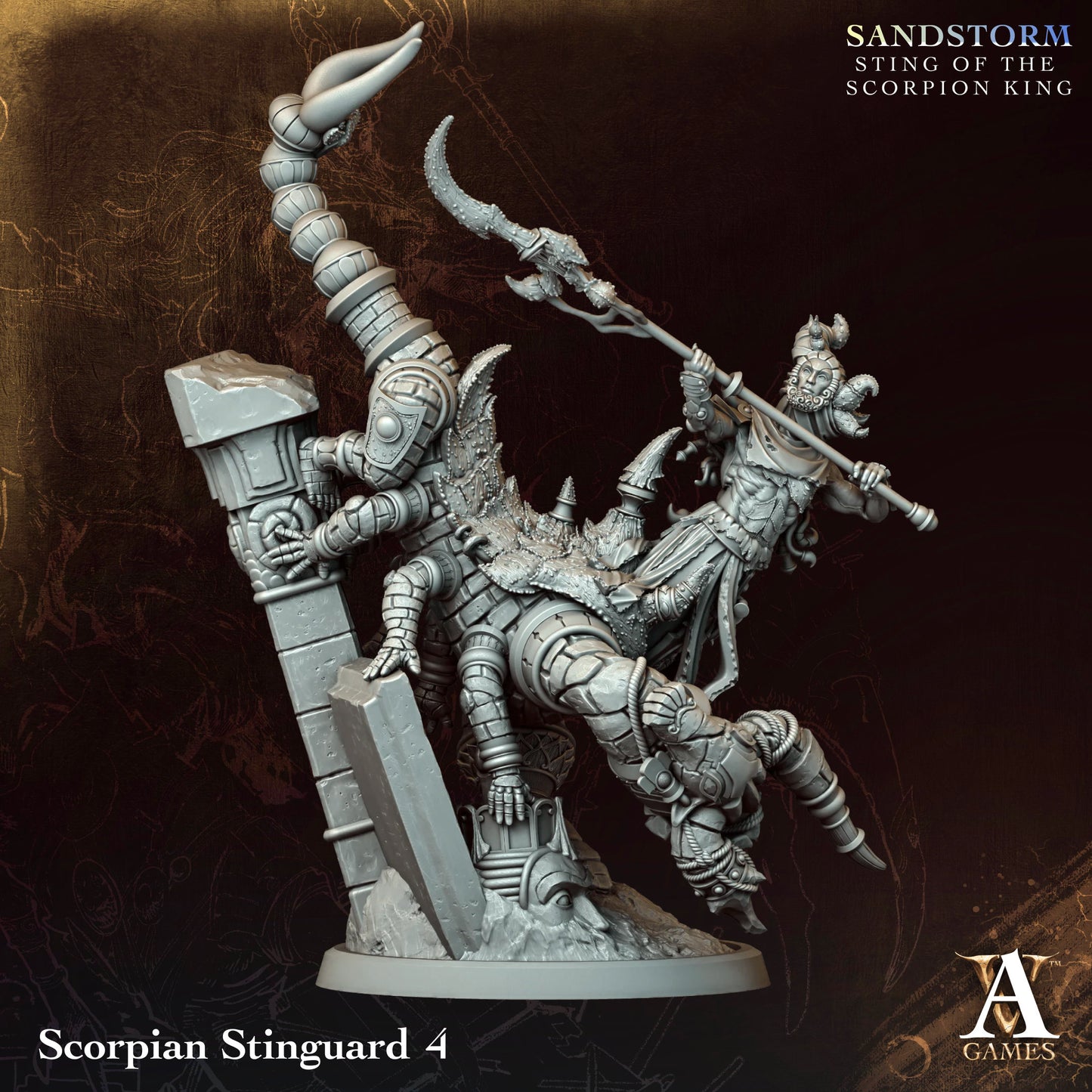 Scorpian Stinguard (x4) - Sandstorm - Sting of the Scorpion King - TTRPG - Wargaming - Dungeons and Dragons