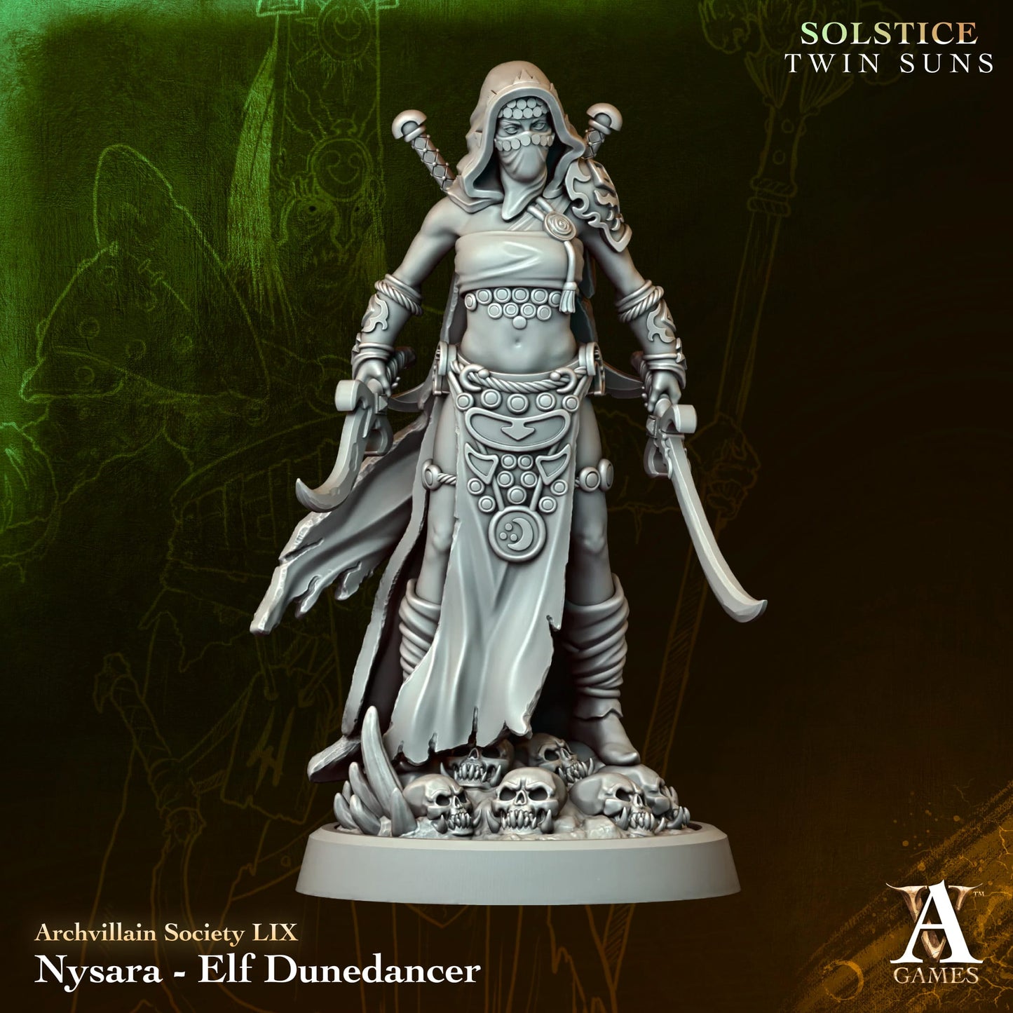 Nysara - Elf Dunedancer - Solstice - Twin Suns - TTRPG - Wargaming - Dungeons and Dragons