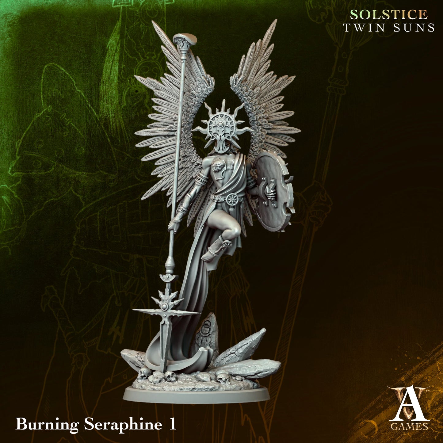 Burning Seraphine (x4) - TTRPG - Wargaming - Mordheim - Dungeons and Dragons