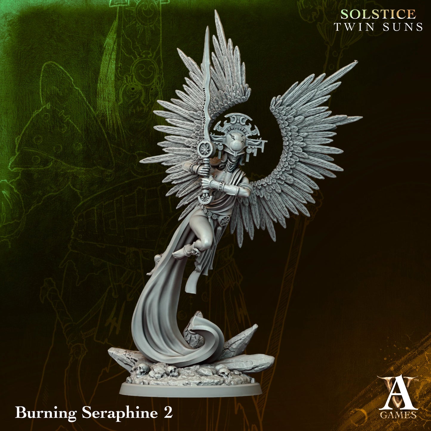 Burning Seraphine (x4) - TTRPG - Wargaming - Mordheim - Dungeons and Dragons