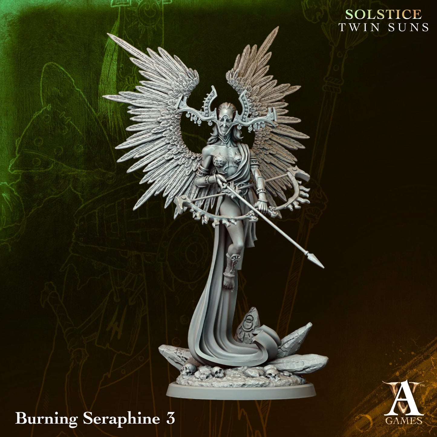 Burning Seraphine (x4) - TTRPG - Wargaming - Mordheim - Dungeons and Dragons