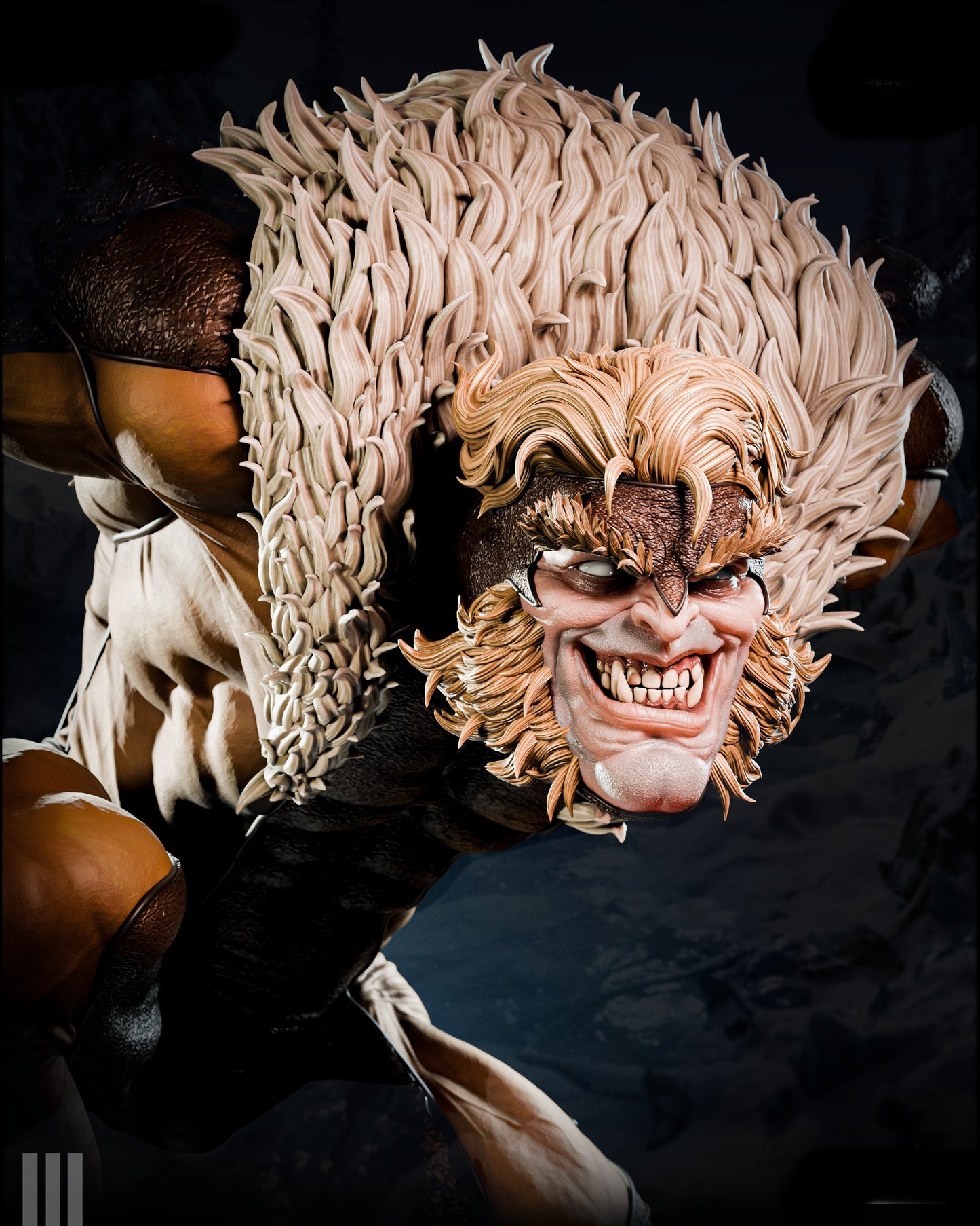 SABRETOOTH Sculpture (75mm to 500mm) - Unassembled/Unpainted/3D Print