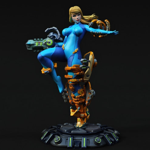 Samus SFW/NSFW Sculpture (75mm to 500mm) - Unassembled/Unpainted/3D Print