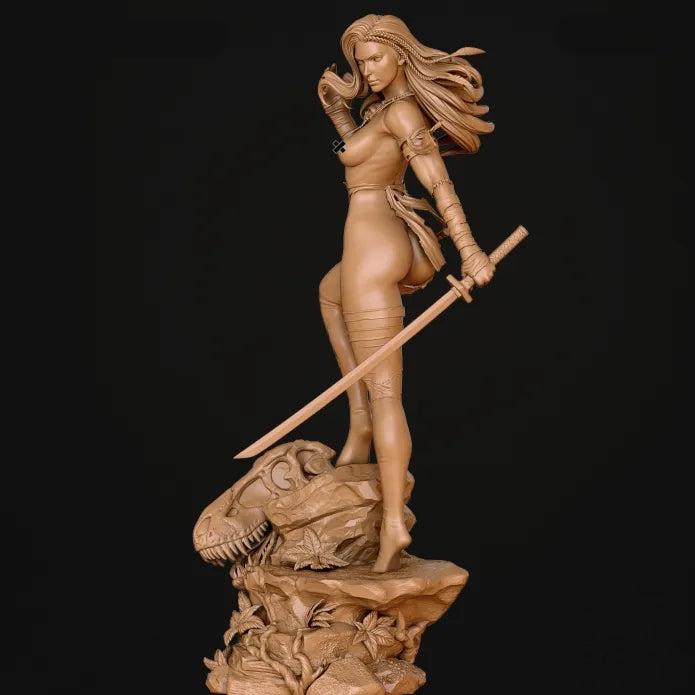 Savage Land Psylocke NSFW Sculpture (75mm to 500mm) - Unassembled/Unpainted/3D Print