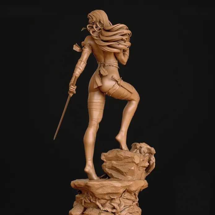 Savage Land Psylocke NSFW Sculpture (75mm to 500mm) - Unassembled/Unpainted/3D Print