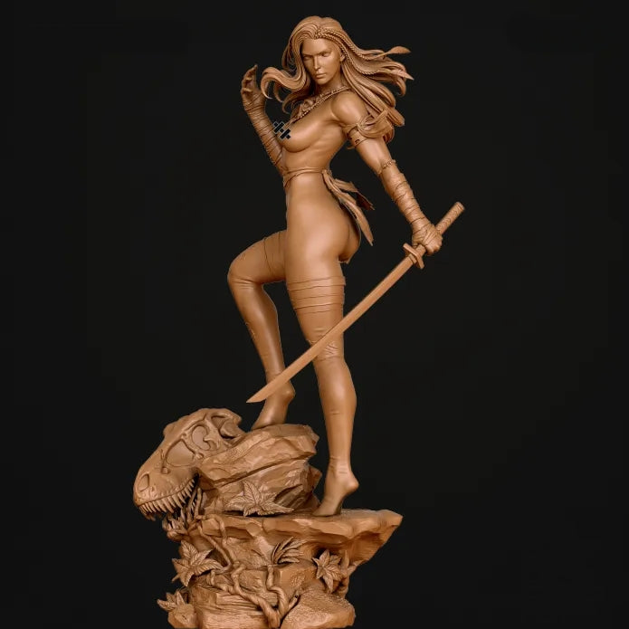 Savage Land Psylocke NSFW Sculpture (75mm to 500mm) - Unassembled/Unpainted/3D Print