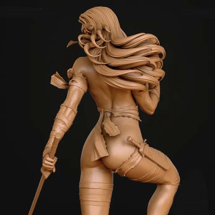 Savage Land Psylocke NSFW Sculpture (75mm to 500mm) - Unassembled/Unpainted/3D Print