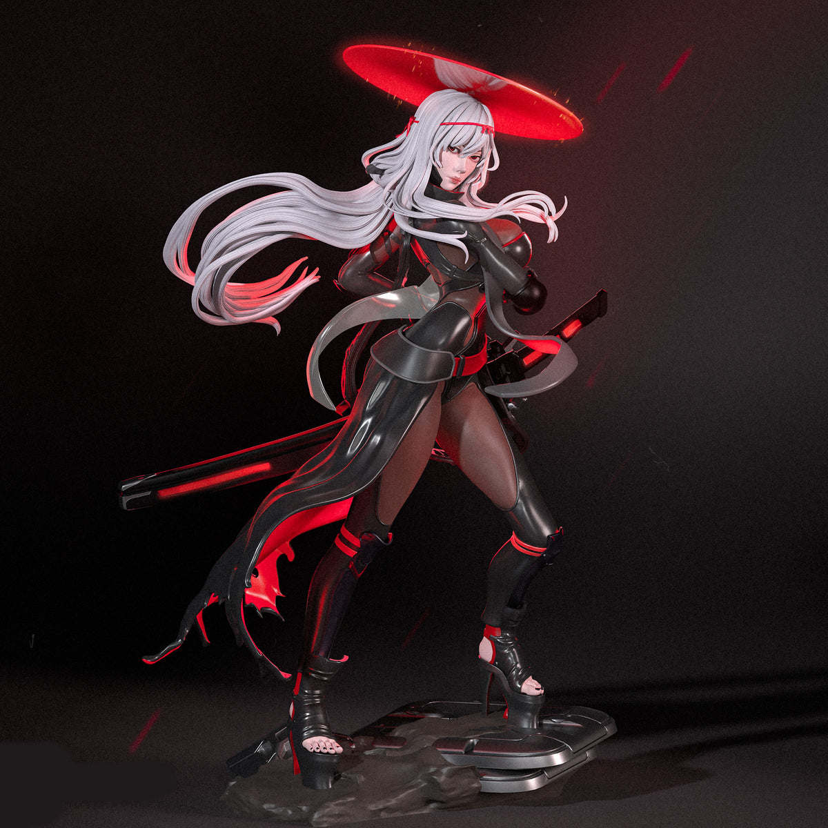 Scarlet: Black Shadow Sculpture(75mm to 500mm) - Unassembled/Unpainted/3D Print