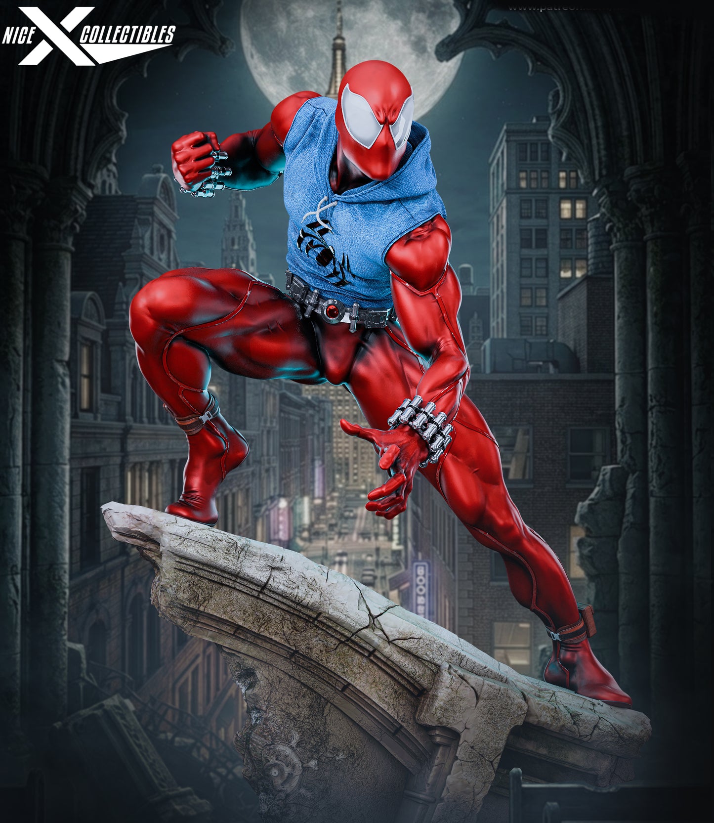 Scarlet Spider Sculpture (75mm to 500mm) Stranger Things - Unassembled/Unpainted/3D Print