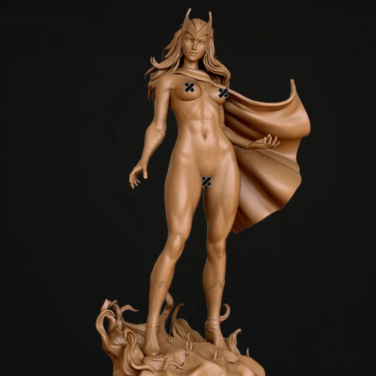 Scarlet Witch NSFW Sculpture (75mm to 500mm) - Unassembled/Unpainted/3D Print