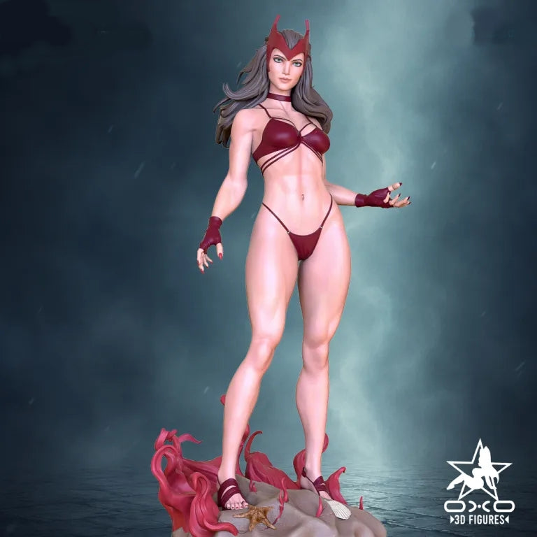 Scarlet Witch Bikini Sculpture (75mm to 500mm) - Unassembled/Unpainted/3D Print