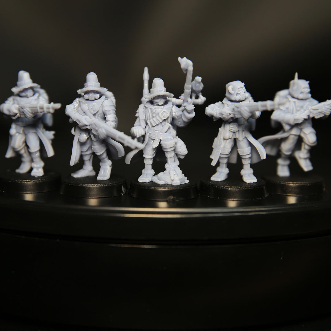 Scavenger Bounty Hunters - by Station Forge - Tabletop RPG Miniature - Roleplaying 3D Printed Fantasy Mini