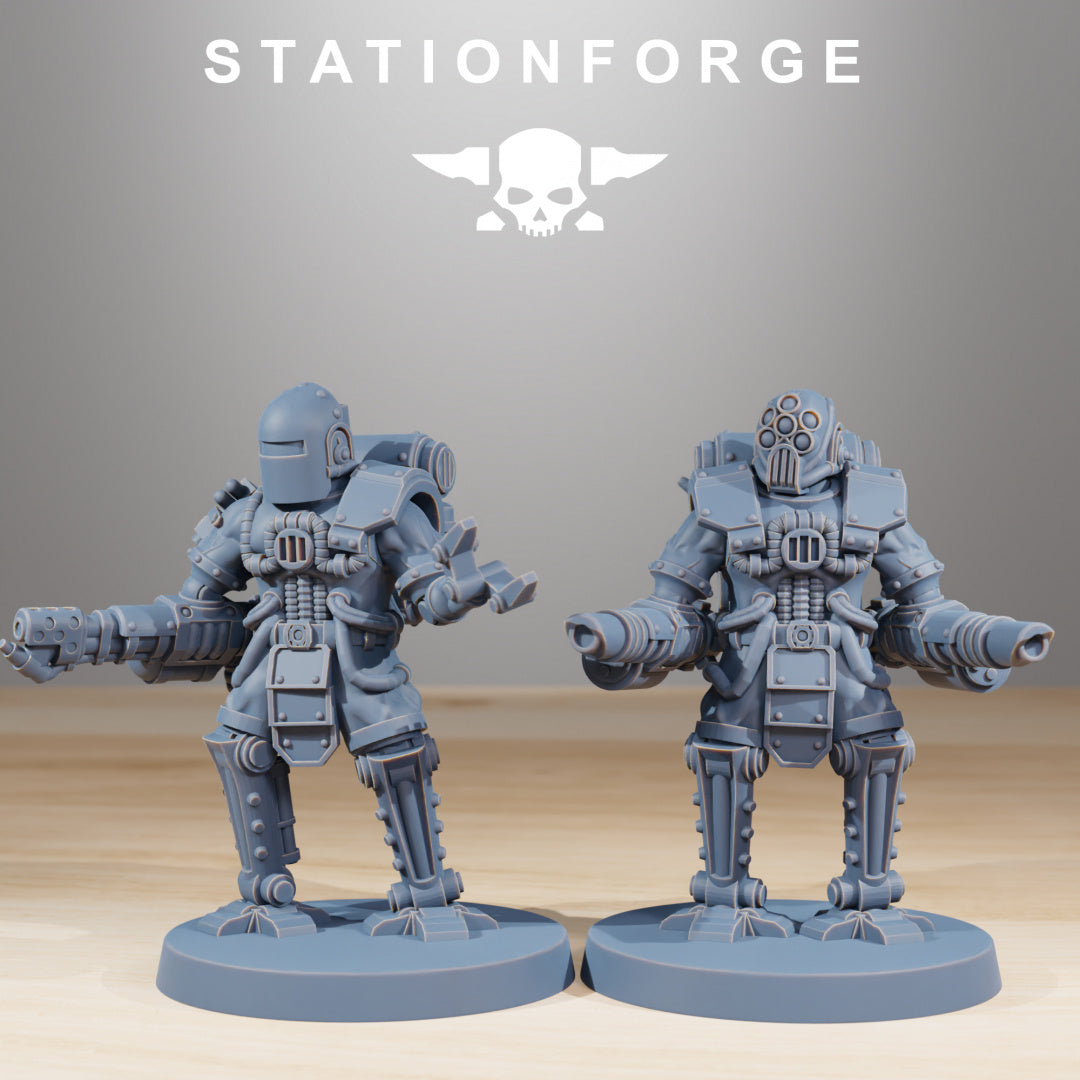 Scavenger Cyborgs - by Station Forge - Tabletop RPG Miniature - Roleplaying 3D Printed Fantasy Mini