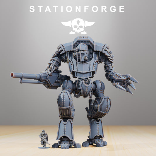 Scavenger Defender Mk1 - War Construct - Compatible with Warhammer 40K - by Station Forge - Tabletop RPG Miniature - Roleplaying 3D Printed Fantasy Mini