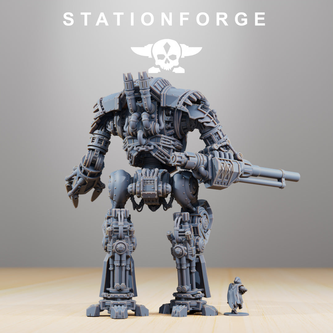 Scavenger Defender Mk1 - War Construct - Compatible with Warhammer 40K - by Station Forge - Tabletop RPG Miniature - Roleplaying 3D Printed Fantasy Mini