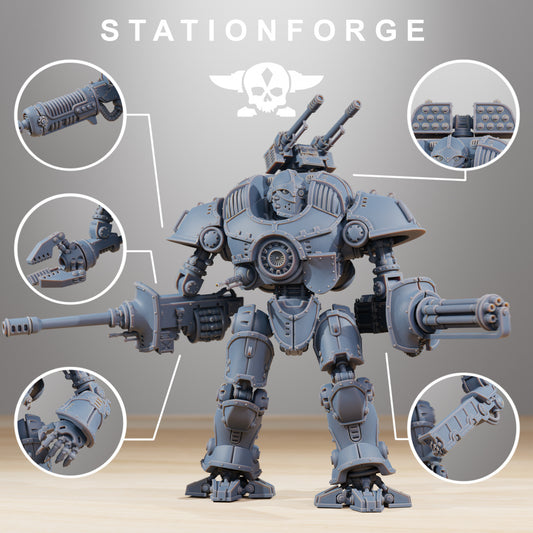 Scavenger Defender Mk2 - Compatible with Warhammer 40K - by Station Forge - Tabletop RPG Miniature - Roleplaying 3D Printed Fantasy Mini