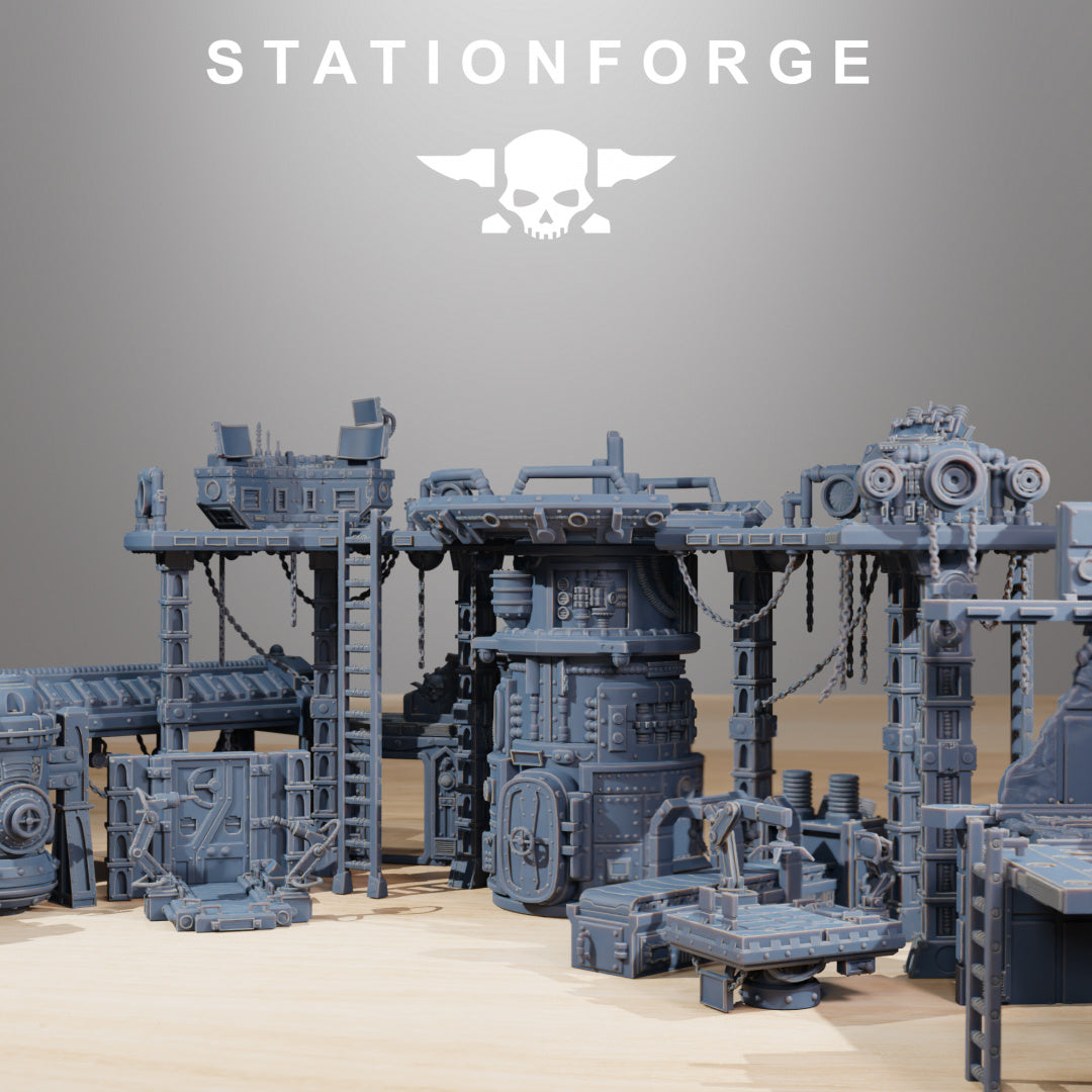 Scavenger Factory Terrain - by Station Forge - Tabletop RPG Miniature - Roleplaying 3D Printed Fantasy Mini