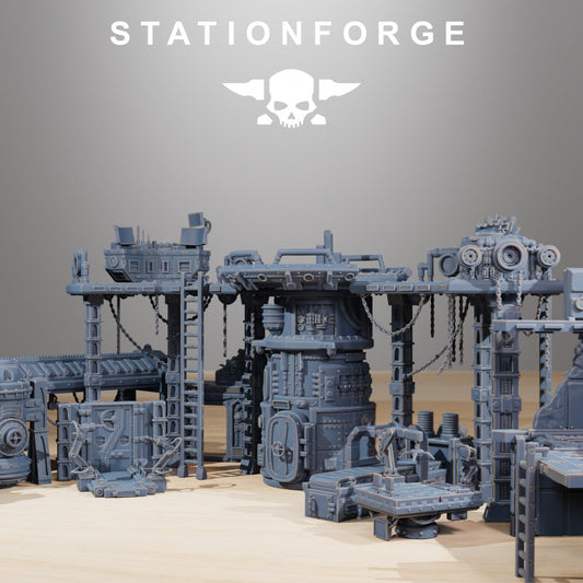 Scavenger Factory Terrain - by Station Forge - Tabletop RPG Miniature - Roleplaying 3D Printed Fantasy Mini