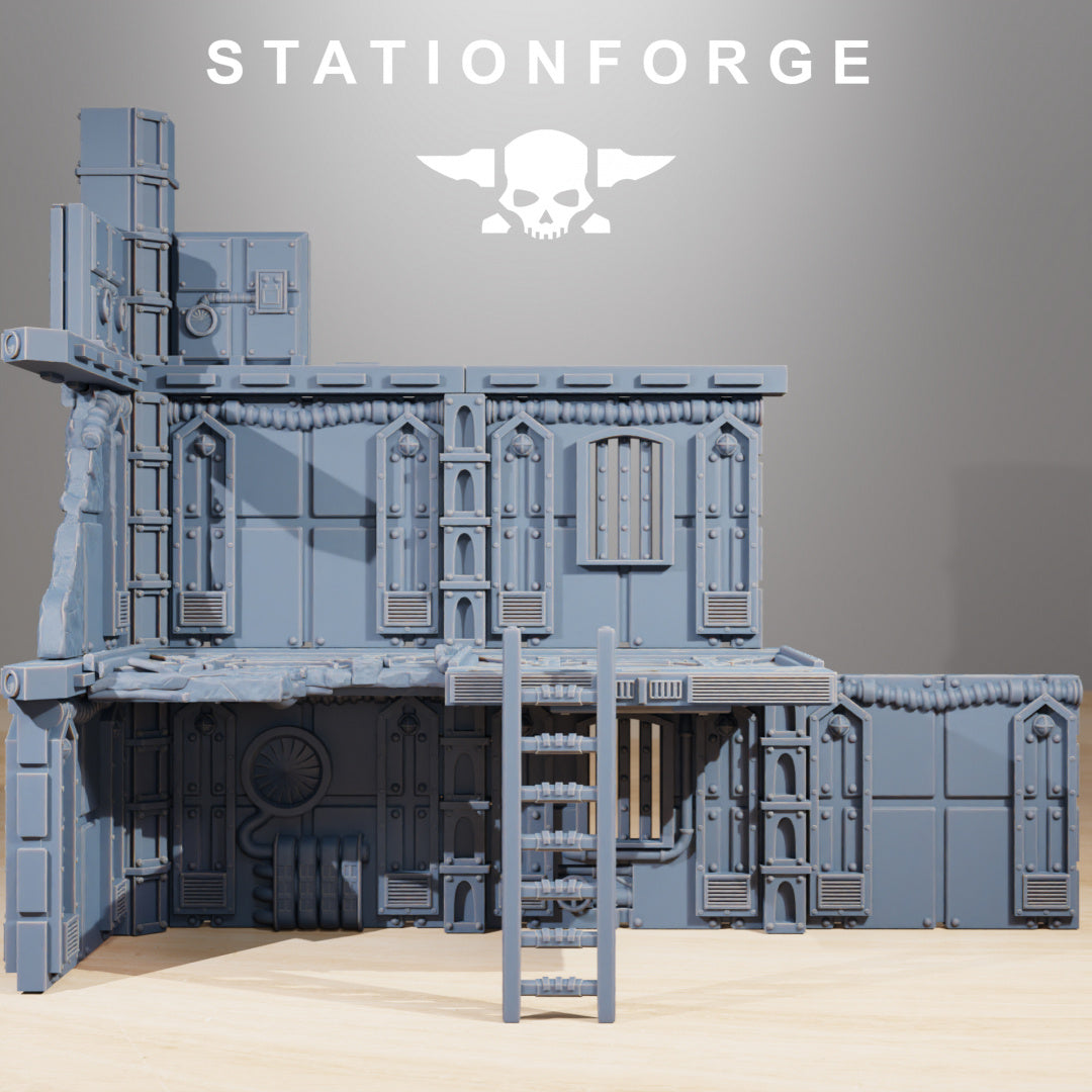 Scavenger Factory Terrain - by Station Forge - Tabletop RPG Miniature - Roleplaying 3D Printed Fantasy Mini