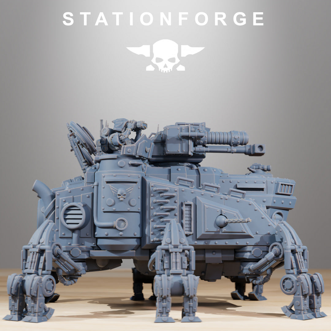 Scavenger Heavy Tank - Compatible with Warhammer 40K - by Station Forge - Tabletop RPG Miniature - Roleplaying 3D Printed Fantasy Mini