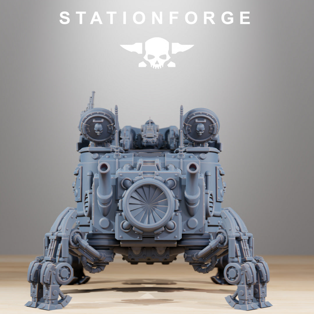 Scavenger Heavy Tank - Compatible with Warhammer 40K - by Station Forge - Tabletop RPG Miniature - Roleplaying 3D Printed Fantasy Mini