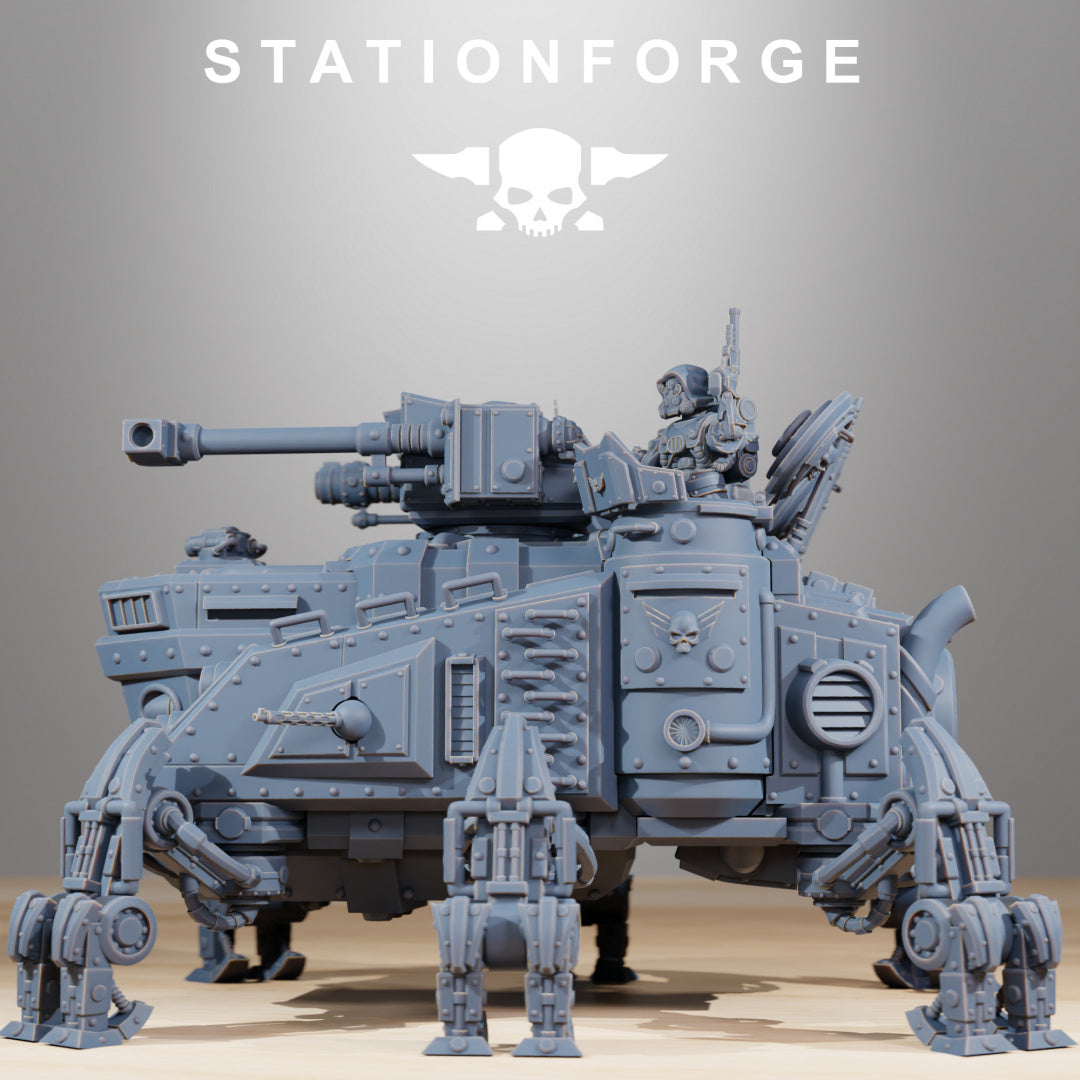 Scavenger Heavy Tank - Compatible with Warhammer 40K - by Station Forge - Tabletop RPG Miniature - Roleplaying 3D Printed Fantasy Mini